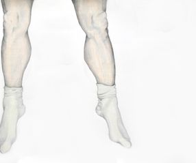 Beine(3),70x100cm,Farbstift auf Papier,2011